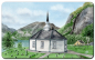Preview: Frühstücksbrettchen Brettchen Geiranger Fjord Kirche - NO15