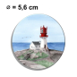 Preview: Kühlschrankmagnet m. Flaschenöffner  Aquarell Kunst Druck Kunstdruck Norwegen Norge Norway Leuchtturm Lindesnes Lindesnesfyr