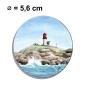 Preview: Fridge magnet with bottle opener watercolor art print Norway Norge Lindesnes Fyr Lighthouse