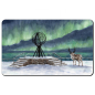Preview: Frühstücksbrettchen Brettchen Aquarell Kunst Druck Kunstdruck Norwegen Norge Norway  Nordkapp Nordkap Globus Polarlichter