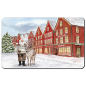 Preview: Breakfast Board  watercolor art print Norway Norge Bergen Bryggen - Julehuset - Christmas