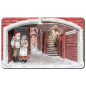 Preview: Breakfast Board  watercolor art print Norway Norge Bergen Bryggen - Julehuset - Christmas