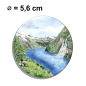 Preview: Fridge magnet with bottle opener watercolor art print Norway Norge Geiranger Fjord - The Seven Sisters - Waterfall - NO30