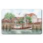 Preview: Frühstücksbrettchen Brettchen Aquarell Maritim Kunst Druck Kunstdruck Nordsee Ostfriesland Fischerboot Neuharlingersiel OFL12