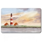 Preview: Frühstücksbrettchen Brettchen  Aquarell Maritim Kunst Druck Kunstdruck Nordsee St. Peter Ording SPO Westerhever Leuchtturm Meer Strand