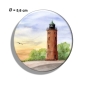 Preview: Kühlschrankmagnet m. Flaschenöffner  Aquarell Maritim Kunst Druck Kunstdruck Nordsee St. Peter Ording SPO Westerhever Leuchtturm Meer Strand
