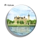 Preview: Kühlschrankmagnet m. Flaschenöffner Aquarell Maritim Kunst Druck Kunstdruck Ostsee Schweriner Schloss  - Schlossgarten Ansicht - SCH2