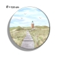 Preview: Kühlschrankmagnet m. Flaschenöffner  Aquarell Kunst Maritim Druck Kunstdruck Leuchtturm Rotes Kliff Kampen Sylt Nordsee Meer Strand Dünen