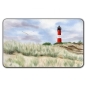 Preview: Frühstücksbrettchen Aquarell Kunst Maritim Druck Kunstdruck Leuchtturm Hörnum Sylt Nordsee Meer Strand Dünen