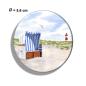 Preview: Fridge magnet with bottle opener  Watercolor Maritime Art Print Beach Chair Lighthouse North Sea Baltic Sea Denmark Dunes Sylt