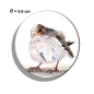 Preview: Kühlschrankmagnet m. Flaschenöffner Aquarell Kunst Druck Kunstdruck Spatz Vogel Frühling
