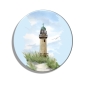 Preview: Fridge magnet with bottle opener Watercolor Maritime Art Print Baltic Sea lighthouse Warnemünde Rostock Ocean Dunes