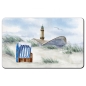 Preview: Breakfast Board  Watercolor Maritime Art Print Baltic Sea lighthouse Warnemünde Rostock Ocean Dunes teapot beach chair WA6