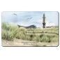 Preview: Frühstücksbrettchen Brettchen Aquarell Maritim Kunst Druck Kunstdruck Ostsee Leuchtturm Warnemünde Rostock Teepott Düne WA9