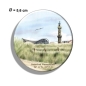 Preview: Kühlschrankmagnet m. Flaschenöffner Aquarell Maritim Kunst Druck Kunstdruck Ostsee Leuchtturm Warnemünde Rostock Teepott Düne WA9