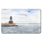 Preview: Breakfast Board  Watercolor Maritime Art Print North Sea Wilhelmshaven Lighthouse Pier Mole