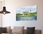 Preview: Stretcher frame canvas 30 x 20 cm linen  Watercolor Maritime Art Print Baltic Sea Island Schwerin Castle - Castle Garden View - SCH2