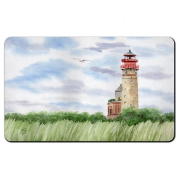 Frühstücksbrettchen Brettchen Aquarell Maritim Kunst Druck Kunstdruck Ostsee Leuchtturm Leuchtturm Kap Arkona