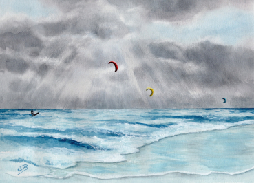 Preview: Postcard DIN-A6 - Kitesurfer - After the Storm - AL2 Preview: Postcard DIN-A6 - Kitesurfer - After the Storm - AL2
