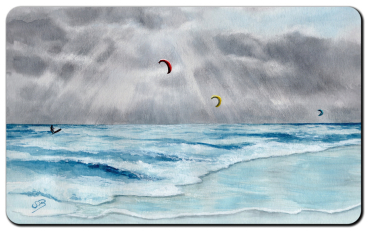 Frühstücksbrettchen Brettchen - Kitesurfer - nach dem Sturm - AL2