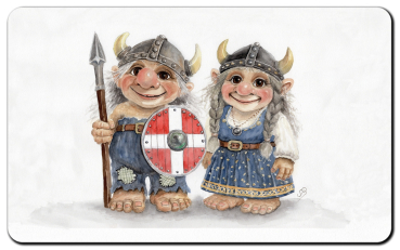 Preview: Breakfast board board - Viking Pair of Trolls Troll - AL8-DK