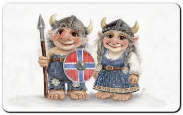 Preview: Breakfast board board - Viking Pair of Trolls Troll - AL8-NO