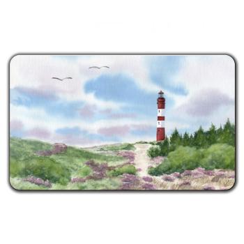 Frühstücksbrettchen Brettchen Aquarell Maritim Kunst Druck Kunstdruck Nordsee Amrum Leuchtturm Insel