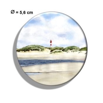 Kühlschrankmagnet m. Flaschenöffner Aquarell Maritim Kunst Druck Kunstdruck Nordsee Amrum Leuchtturm Insel