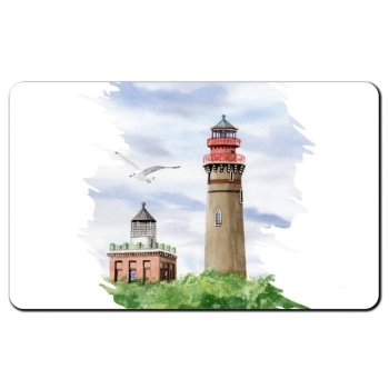 Frühstücksbrettchen Brettchen Aquarell Maritim Kunst Druck Kunstdruck Ostsee Leuchtturm Leuchtturm Kap Arkona