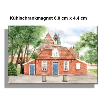 Kühlschrankmagnet Aquarell Maritim Kunst Druck Kunstdruck Nordsee Ostfriesland - Standesamt Aurich - OFL10