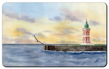 Frühstücksbrettchen Brettchen Bremerhaven Leuchtturm Pingelturm - BHV1