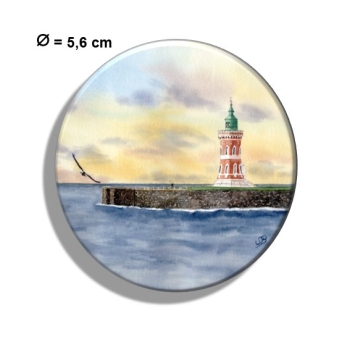 Kühlschrankmagnet m. Flaschenöffner Aquarell Kunst Druck Kunstdruck Bremerhaven Leuchtturm Pingelturm - BHV1
