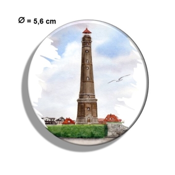 Kühlschrankmagnet m. Flaschenöffner Aquarell Maritim Kunst Druck Kunstdruck Nordsee Insel Borkum Neuer Leuchtturm Strand Meer Dünen