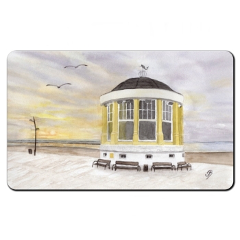 Breakfast Board Watercolor Maritime Art Print North Sea Island Borkum Pavillon Beach Ocean