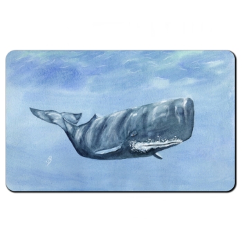 Frühstücksbrettchen Brettchen  Aquarell Maritim Kunst Druck Kunstdruck Dänemark Nordsee Ostsee Wal Pottwal Schweinswale Schweinswal