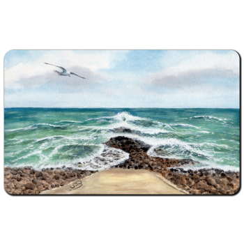 Breakfast Board Watercolor Maritime Art Print North Sea Island Baltrum Beach Dunes