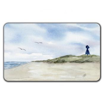 Frühstücksbrettchen Brettchen Aquarell Maritim Kunst Druck Kunstdruck Nordsee Insel Baltrum Bake Düne Dünen Strand Meer