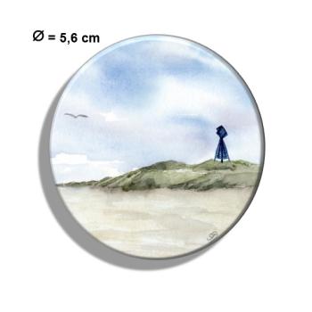 Kühlschrankmagnet m. Flaschenöffner Aquarell Maritim Kunst Druck Kunstdruck Nordsee Insel Baltrum Bake Düne Dünen Strand Meer