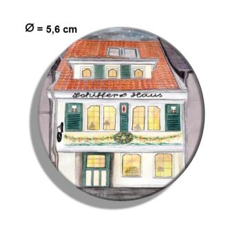 Kühlschrankmagnet m. Flaschenöffner Aquarell Maritim Kunst Druck Kunstdruck Bremen Bremer Schnoor Gasse Nordsee Souvenir Souvenirs Schifferhaus