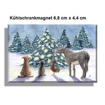 Kühlschrankmagnet Bremer Stadtmusikanten Weihnachten - Bremen12