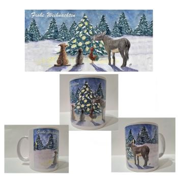 Tasse Becher Kaffeebecher Bremer Stadtmusikanten Weihnachten - Bremen12