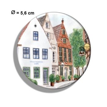 Kühlschrankmagnet m. Flaschenöffner Aquarell Maritim Kunst Druck Kunstdruck Bremen Bremer Schnoor Gasse Nordsee Souvenir Souvenirs