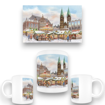 Tasse Becher Kaffeebecher - Weihnachtsmarkt Bremen - Bremer Weihnachtsmarkt  - Bre18