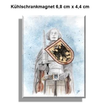 Kühlschrankmagnet Aquarell Maritim Kunst Druck Kunstdruck Bremen Bremer Roland Nordsee Souvenir Souvenirs