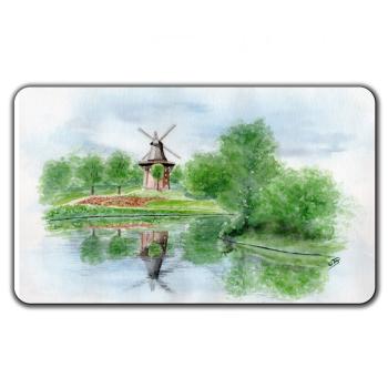Breakfast Board Watercolor Maritime Art Print Bremen Bremer Windmill Mill  Souvenir Souvenirs North Sea
