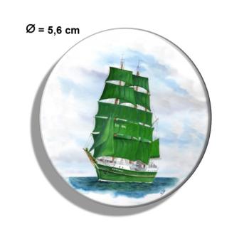Kühlschrankmagnet m. Flaschenöffner Aquarell Maritim Kunst Druck Kunstdruck Alexander von Humboldt Alex Schiff Segelschiff Schulschiff