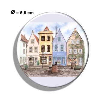 Kühlschrankmagnet m. Flaschenöffner Aquarell Maritim Kunst Druck Kunstdruck Bremen Bremer Schnoor Gasse Nordsee Souvenir Souvenirs
