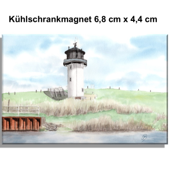 Kühlschrankmagnet Aquarell Maritim Kunst Druck Kunstdruck Nordsee Cuxhaven Leuchtturm Dicke Berta Schafe