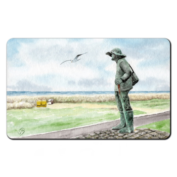 Frühstücksbrettchen Brettchen Aquarell Maritim Kunst Druck Kunstdruck Nordsee Cuxhaven Sahlenburg Wattenkieker