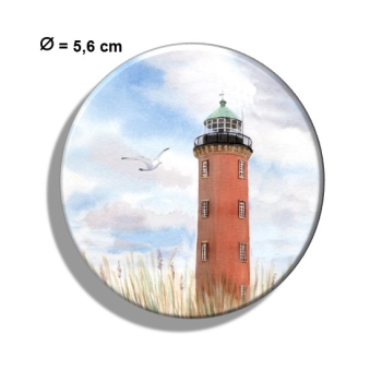 Kühlschrankmagnet m. Flaschenöffner  Aquarell Maritim Kunst Druck Kunstdruck Nordsee Cuxhaven Leuchtturm Döse Duhnen Alte Liebe
